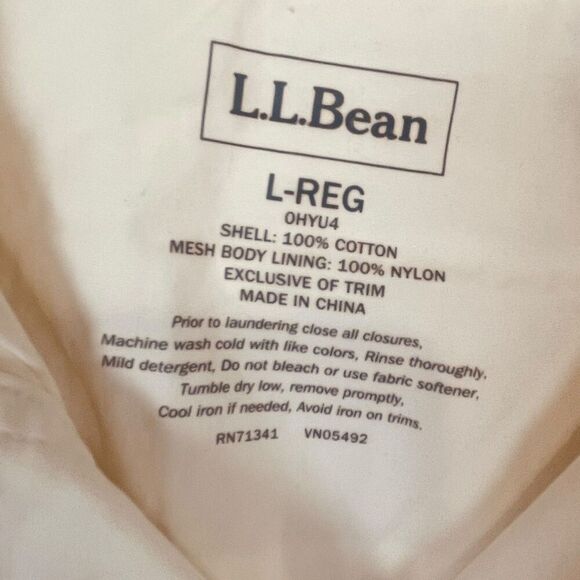 L.L.Bean | Classic Utility Safari Cotton Jacket White Size L | EUC - Picture 5 of 10